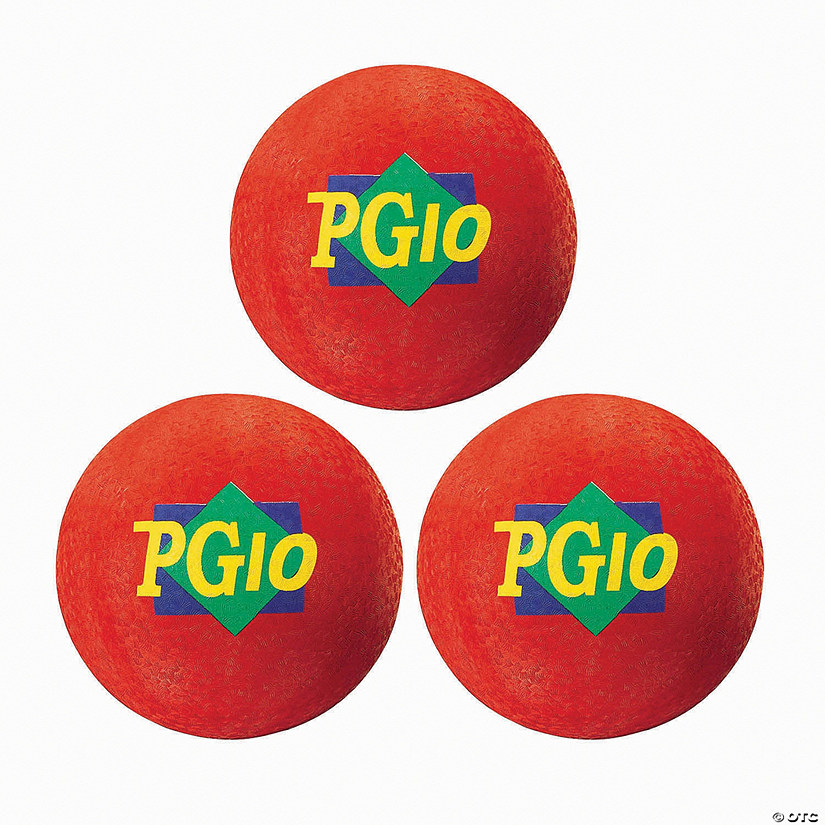 Martin Sports Playground Ball 10", Red, Pack of 3 Image