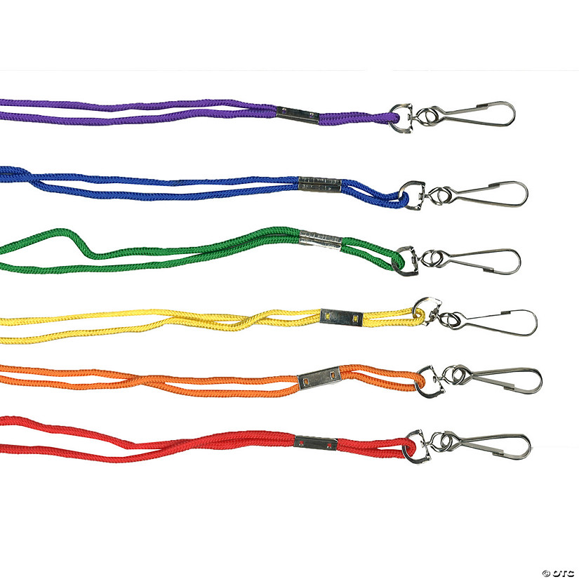 Martin Sports Rayon Lanyard, Assorted Colors, 12 Per Pack, 3 Packs Image