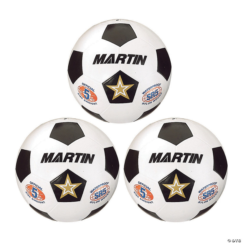 Martin Sports Soccer Ball, Size 5, Pack of 3 Image
