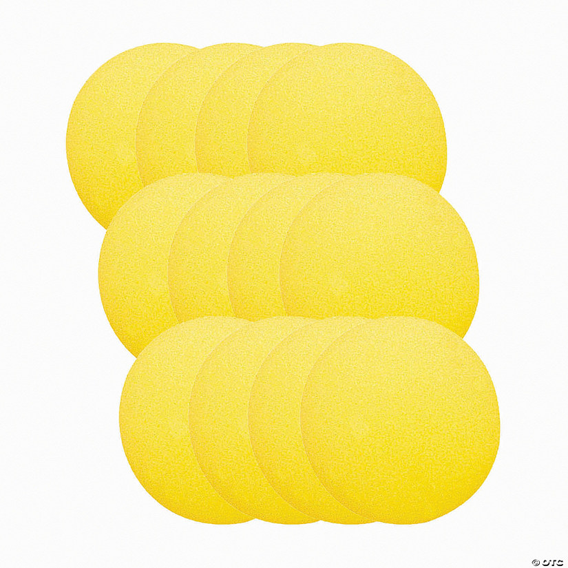 Martin Sports Uncoated Foam Ball, 4", Yellow, Pack of 12 Image