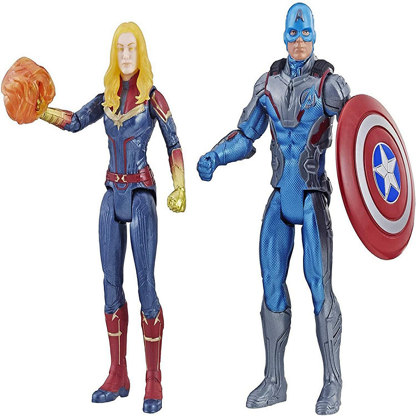 Marvel Avengers 6 Inch Action Figure Team Pack  Captain America & Captain Marvel Image