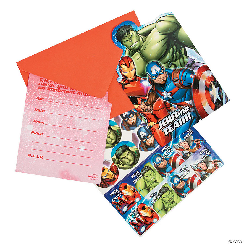 Marvel Avengers&#8482; Party Invitations - 8 Pc. Image