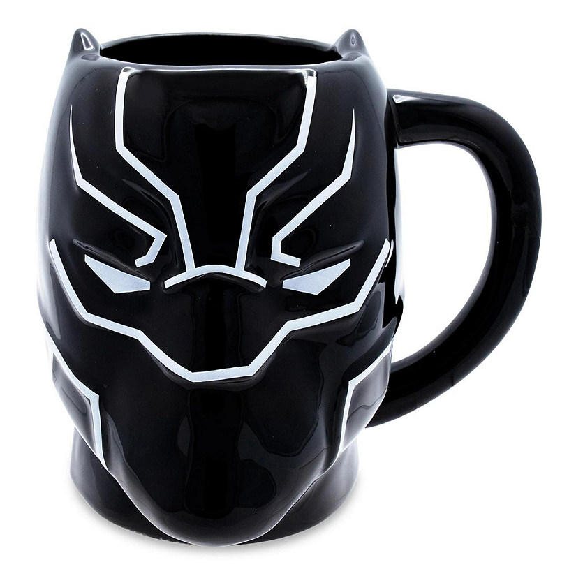 Marvel Black Panther Mask 3D Sculpted Ceramic Mug  Holds 20 Ounces Image