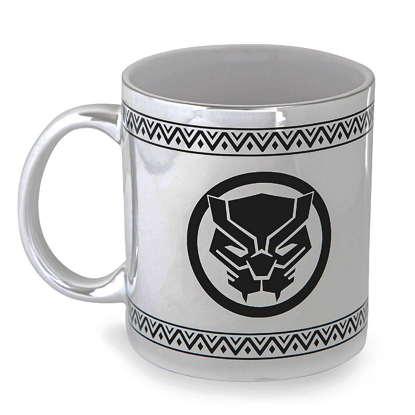 Marvel Black Panther Tribal Borders Electroplated Ceramic Mug  Holds 20 Ounces Image