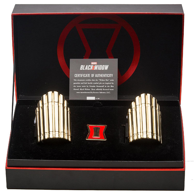 Marvel Black Widow Light-Up LED Bracelets and Belt Pin Replica Box Set Image