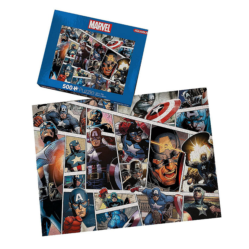 Marvel Captain America Panels 500 Piece Jigsaw Puzzle Image