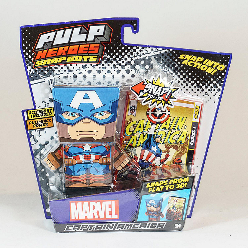 Marvel Captain America SnapBot Pulp Heroes Pull Back Image