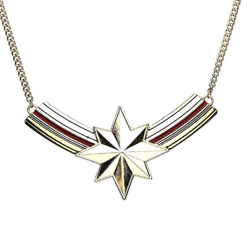 Marvel Captain Marvel Logo Curb Chain Necklace Image