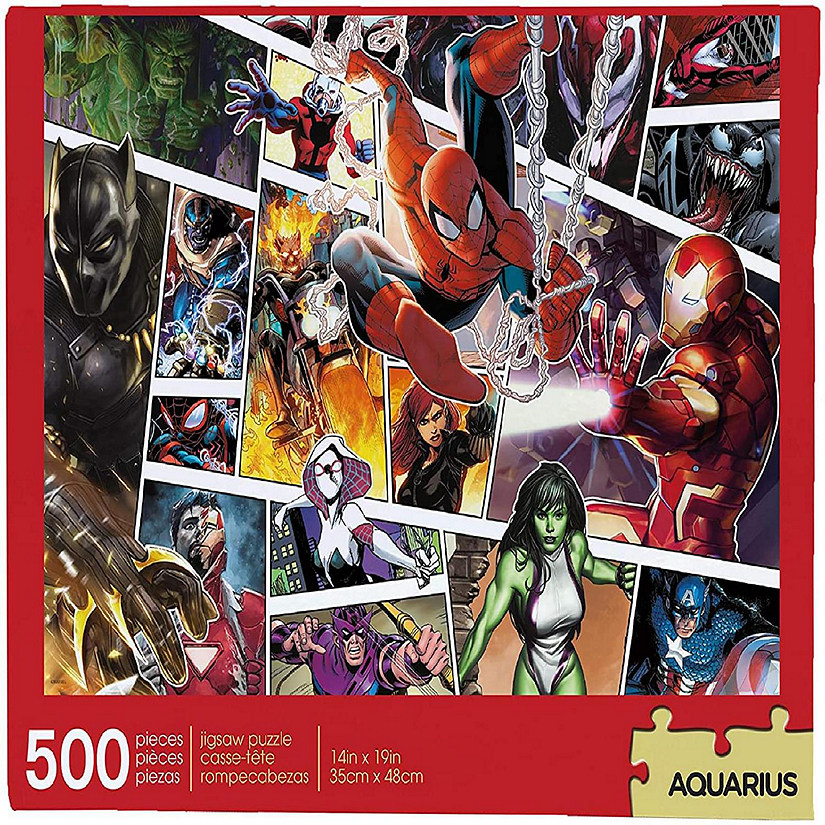 Marvel Comic Panels 500 Piece Jigsaw Puzzle Image