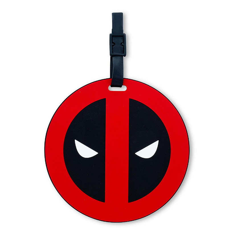 Marvel Comics Deadpool Logo Travel Luggage Tag With Suitcase ID Card Label Image