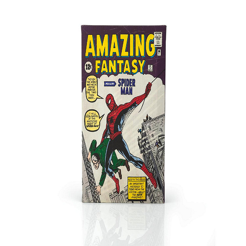 Marvel Comics Spider-Man Amazing Fantasy #15 Comic Book Canvas  9 x 5 Inches Image