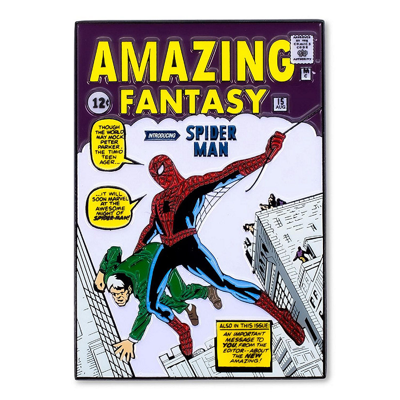 Marvel Comics Spider-Man Comic Pin  Exclusive Oversize Enamel Spider-Man Pin Image