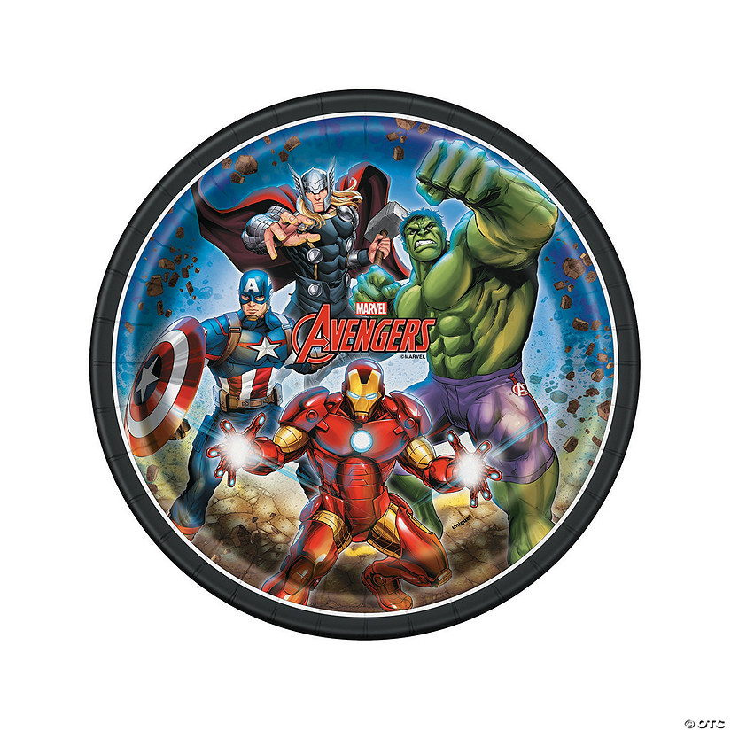 Marvel Comics The Avengers&#8482; Party Warrior Paper Dinner Plates - 8 Ct. Image