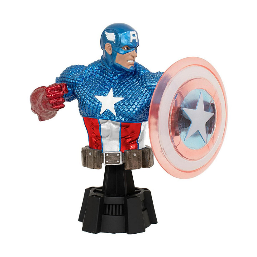 Marvel Exclusive Captain America Holo Shield Bust Image