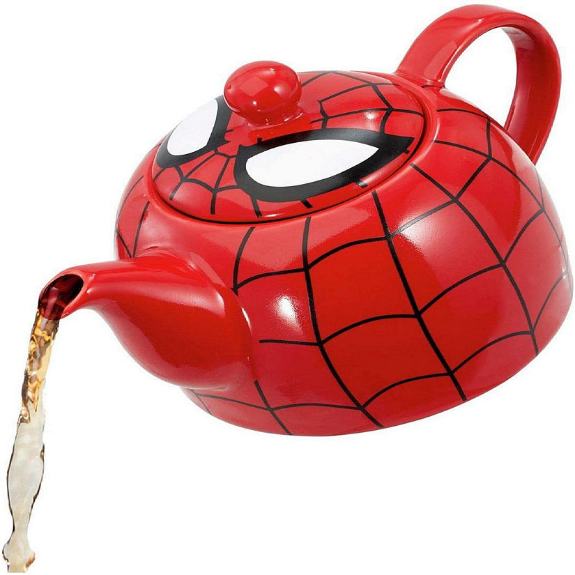 Marvel I AM SPIDER-MAN Ceramic Teapot with Web Mask Detail Lid Image