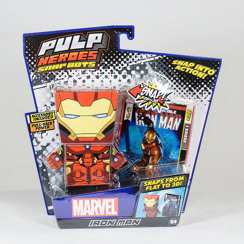 Marvel Iron Man SnapBot Pulp Heroes Pull Back Image