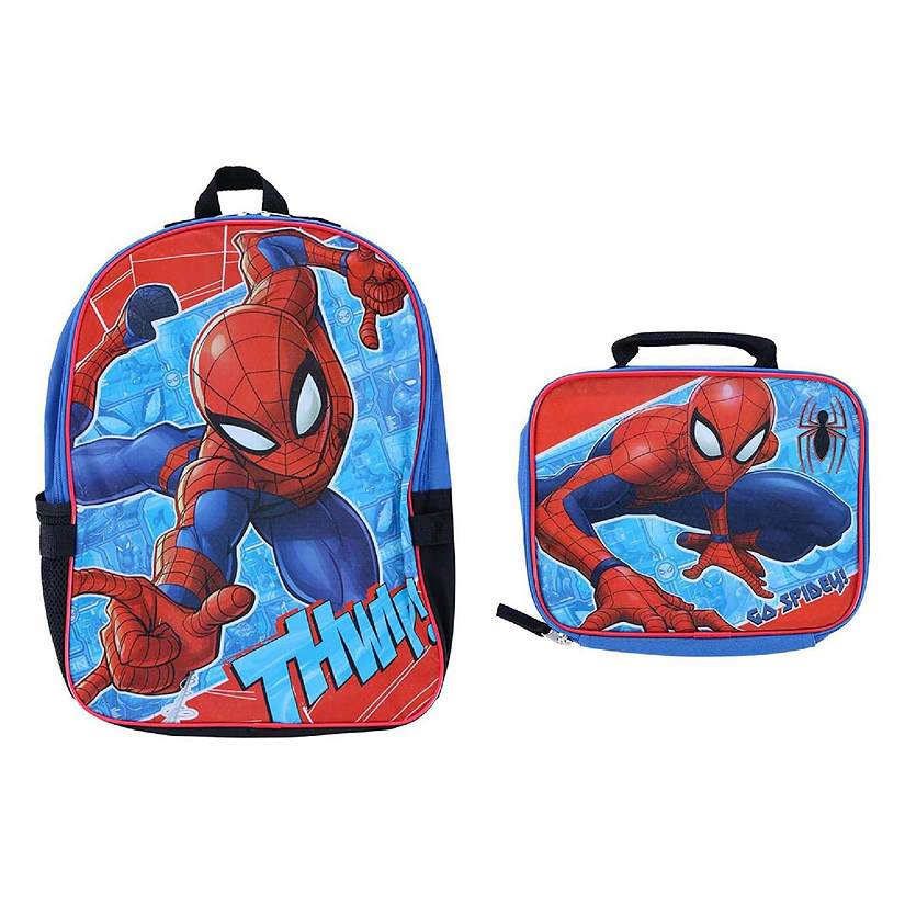 Marvel Spider-Man 16 Inch Backpack with Lunch Bag Image