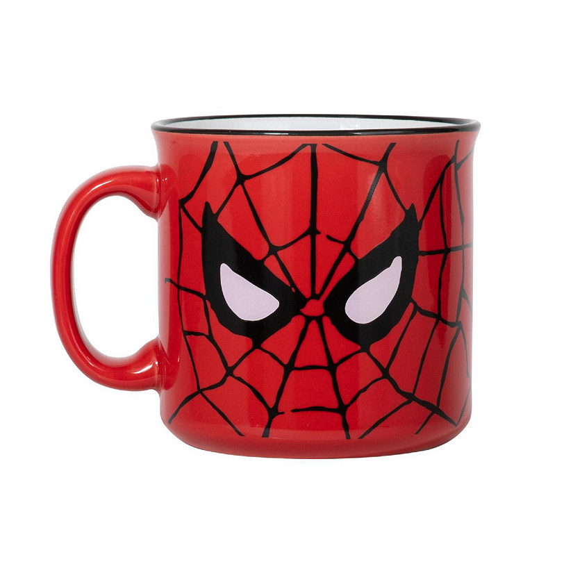 Marvel Spider-Man Face Ceramic Camper Mug  Holds 20 Ounces Image
