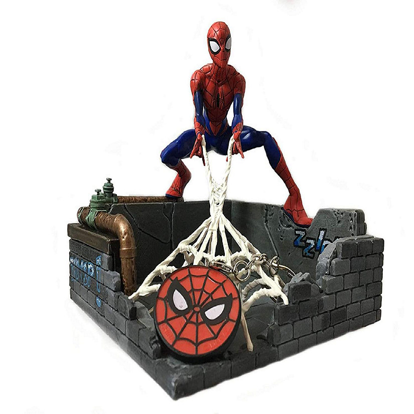 Marvel Spider-Man Finders Keypers Statue  Official Spider-Man Key Holder Figure Image