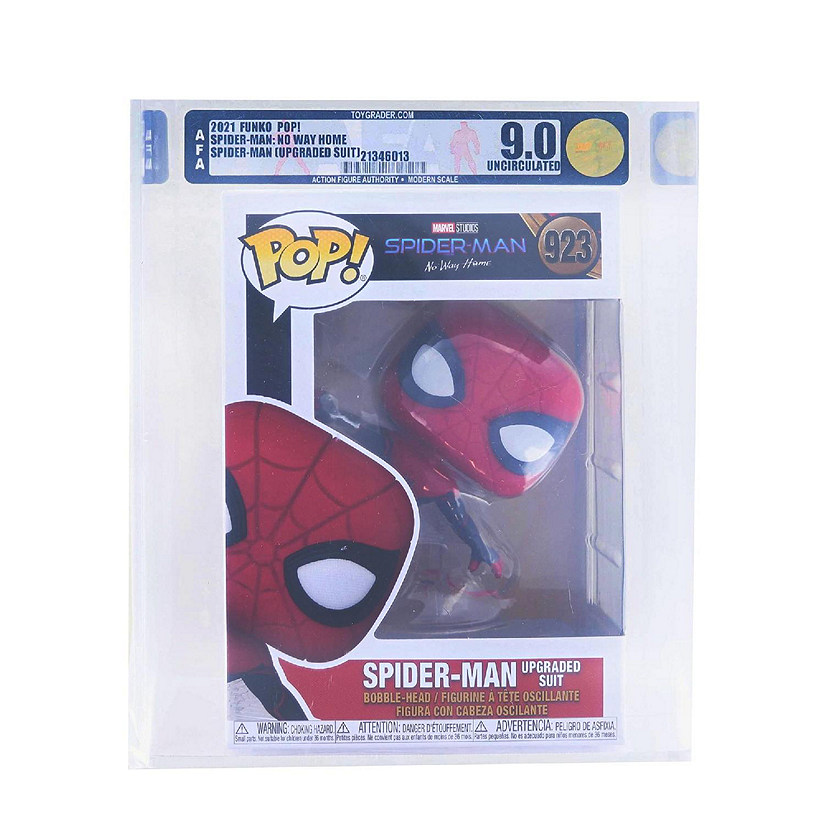 Marvel Spiderman No Way Home Funko POP  Spiderman Upgrade Suit  Rated AFA 9.0 Image