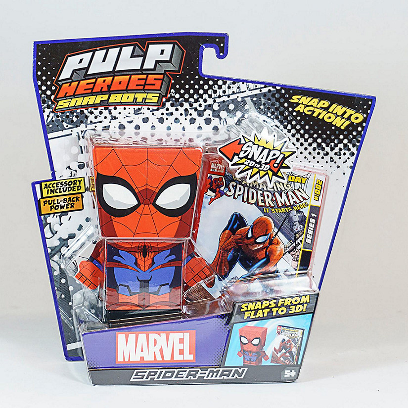 Marvel Spiderman SnapBot Pulp Heroes Pull Back