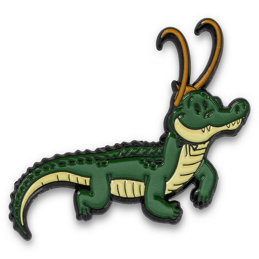 Marvel Studios Loki Alligator with Crown Collectible Enamel Pin Image