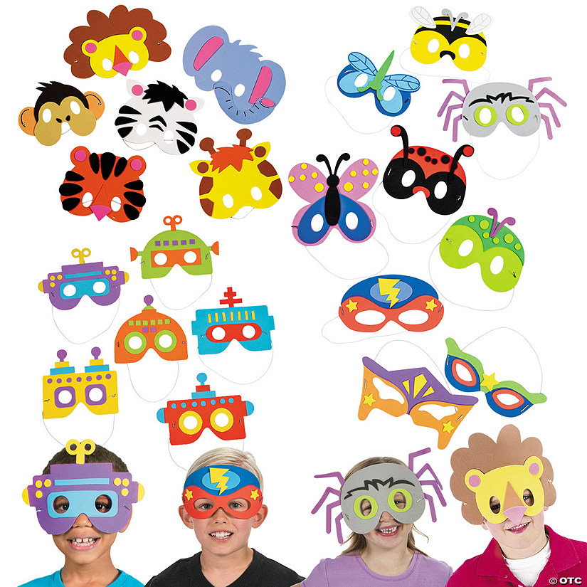 Mask Mania Craft Kit Assortment Makes 48 Oriental Trading