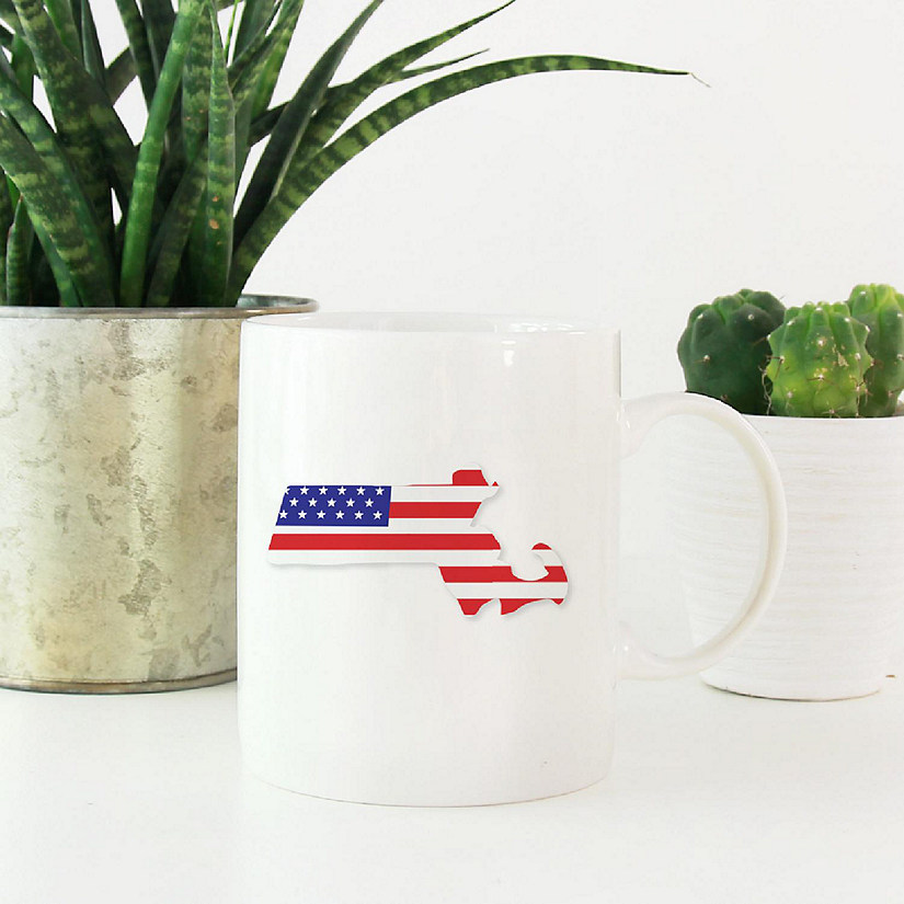 Mass. US Flag Ceramic Mug Image