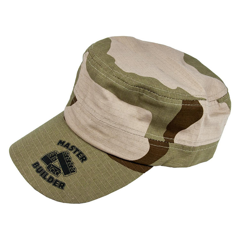 Master Builder Camo Hat  Green & Brown Cap for BRICK Fans  Adjustable Size Image