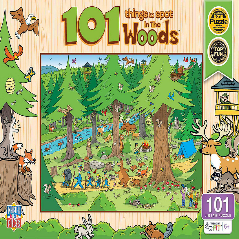 MasterPieces 101 Things to Spot in the Woods - 101 Piece Jigsaw Puzzle Image