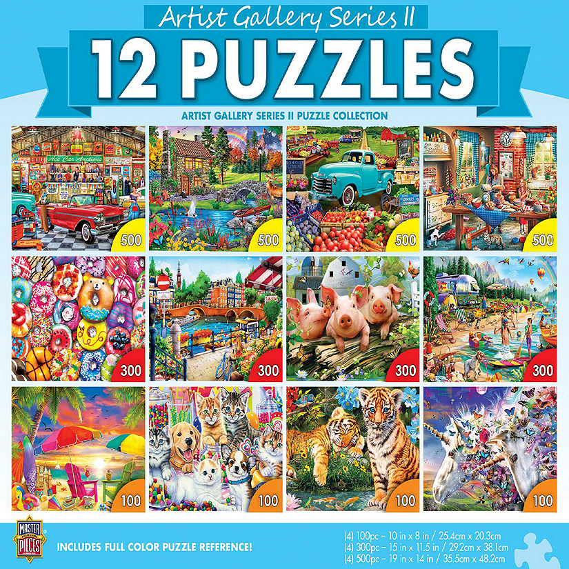 MasterPieces 12 Pack Jigsaw Puzzles - Artist Gallery 12-Pack Bundle Image