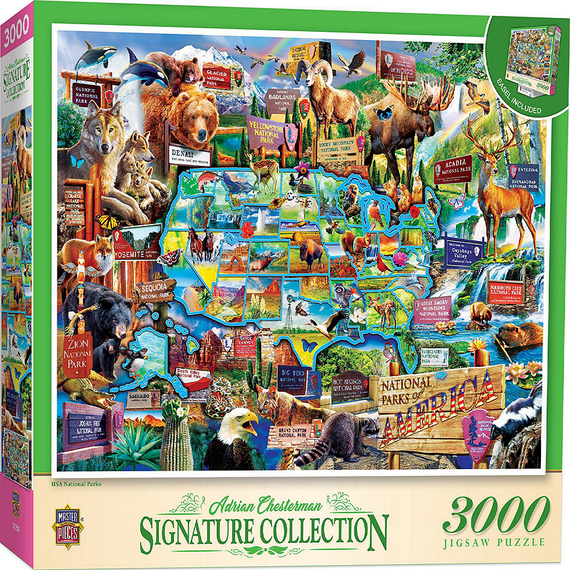MasterPieces 3000 Piece Jigsaw Puzzle For Adults, Family, Or Kids - USA  National Parks - 32x45