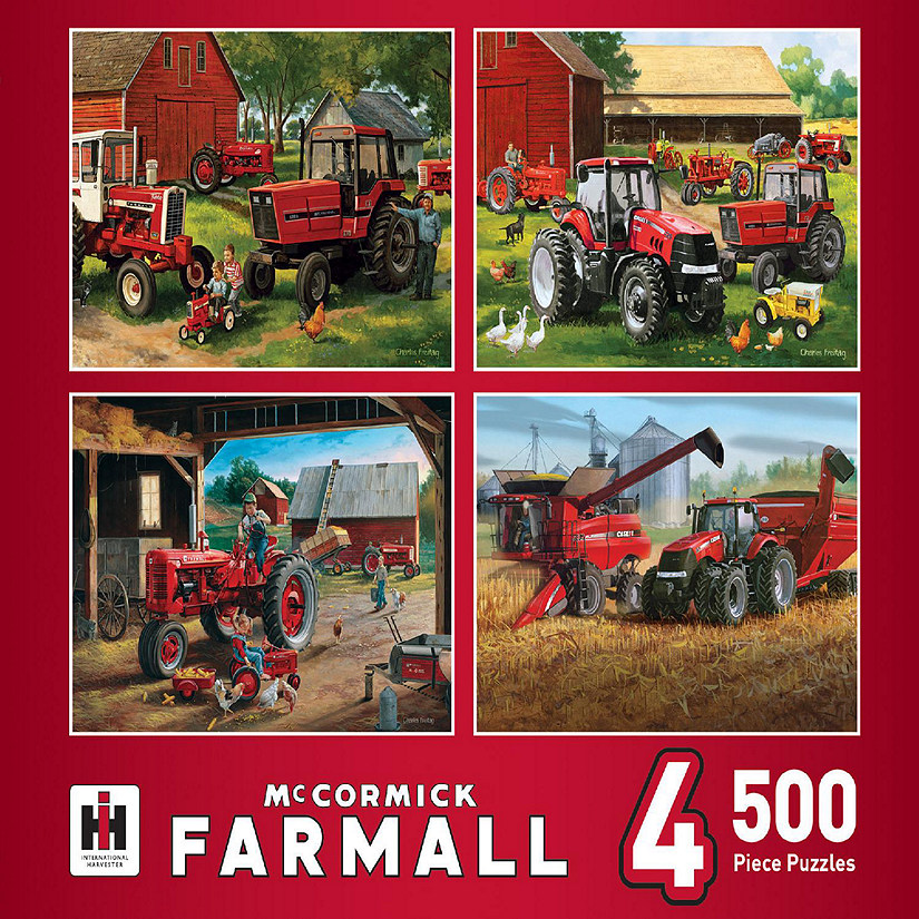 MasterPieces 500 Piece Jigsaw Puzzle for Adults - Farmall 4-Pack Image