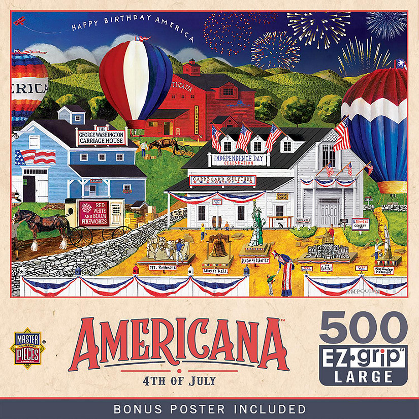 MasterPieces Americana - 4th of July 500 Piece EZ Grip Jigsaw Puzzle Image