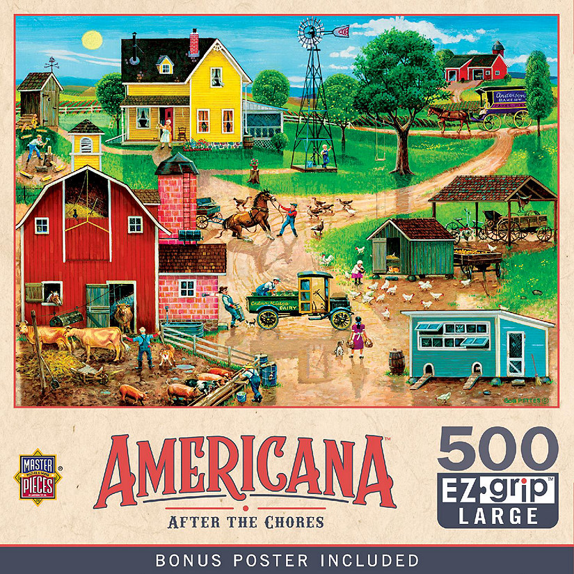 MasterPieces Americana - After the Chores 500 Piece EZ Grip Puzzle Image