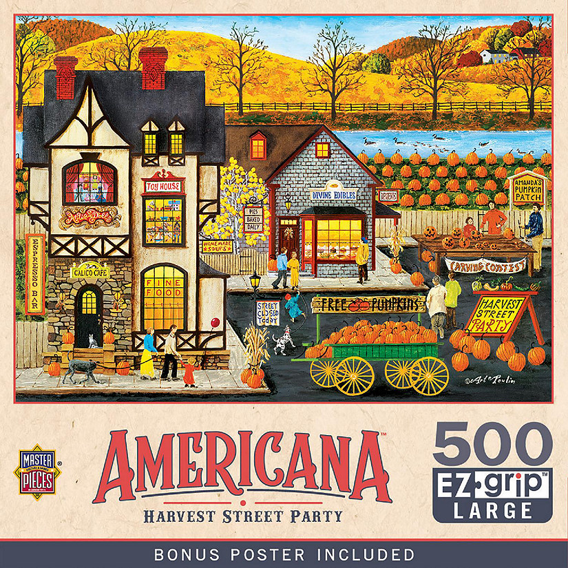 MasterPieces Americana - Harvest Street Party 500 Piece EZ Grip Puzzle Image