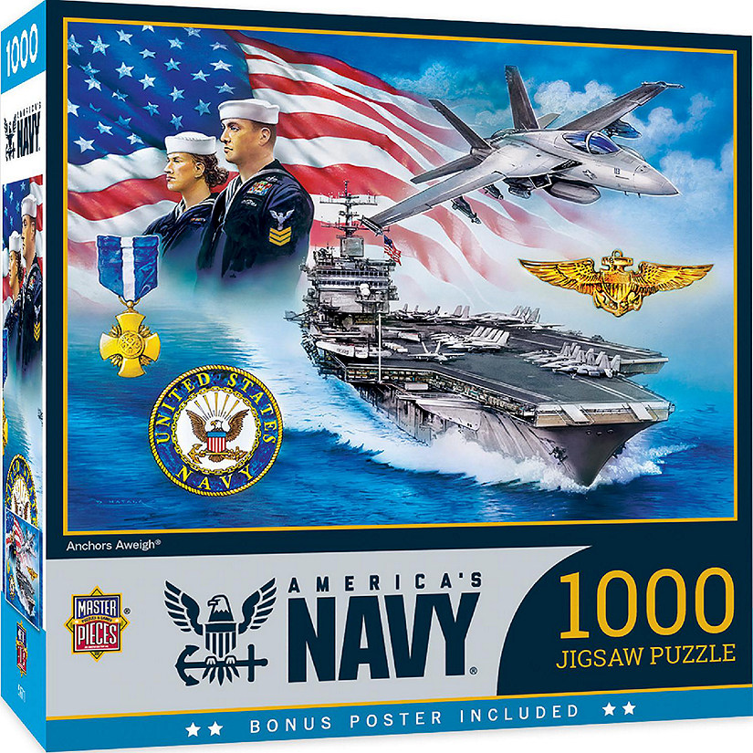 MasterPieces America's Navy - Anchors Away 1000 Piece Jigsaw Puzzle Image