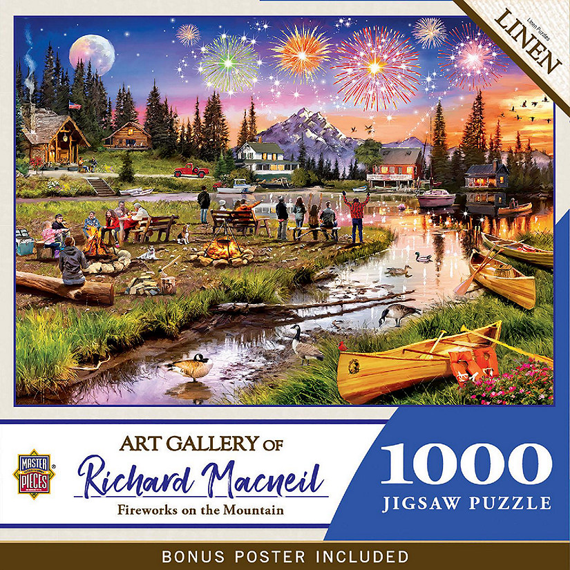 MasterPieces Art Gallery - Fireworks on the Mountain 1000 Piece Puzzle Image