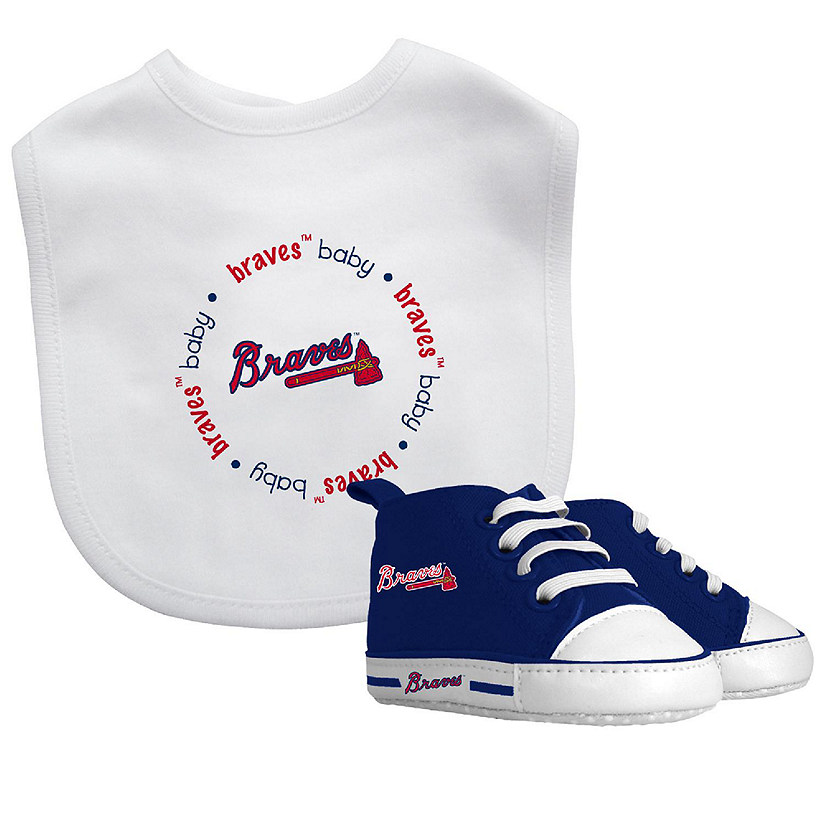 Personalized Atlanta Braves Baby One Piece And/or Bib 