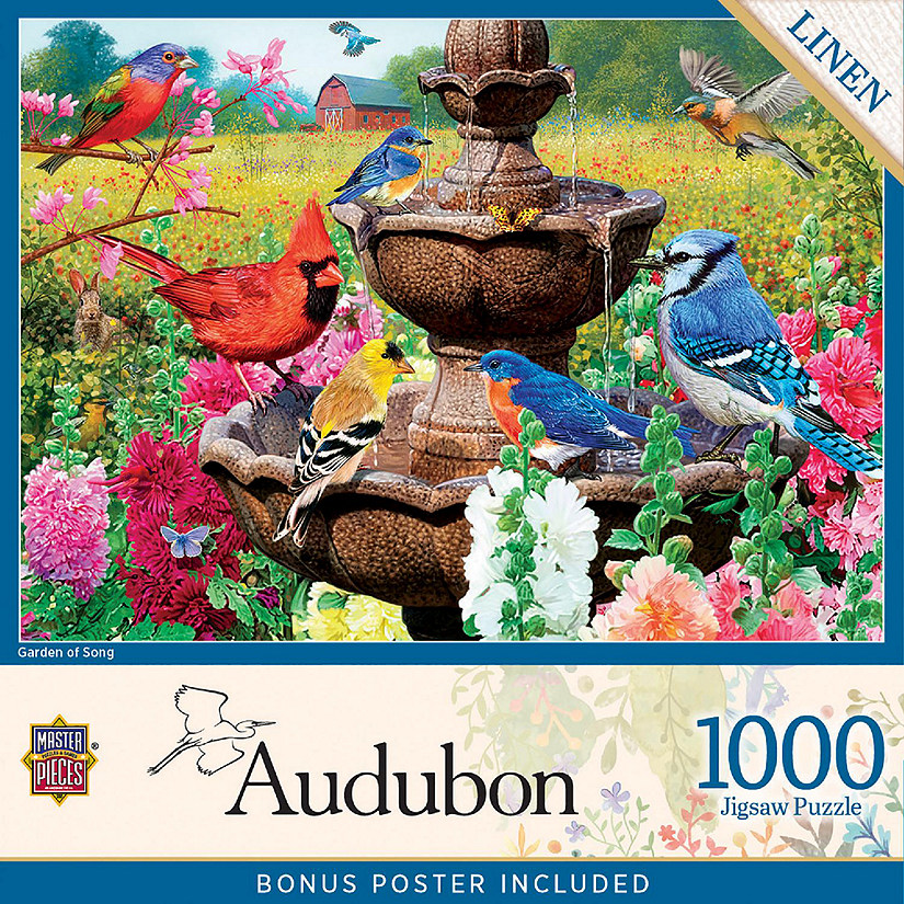 MasterPieces Audubon - Garden of Song 1000 Piece Jigsaw Puzzle Image