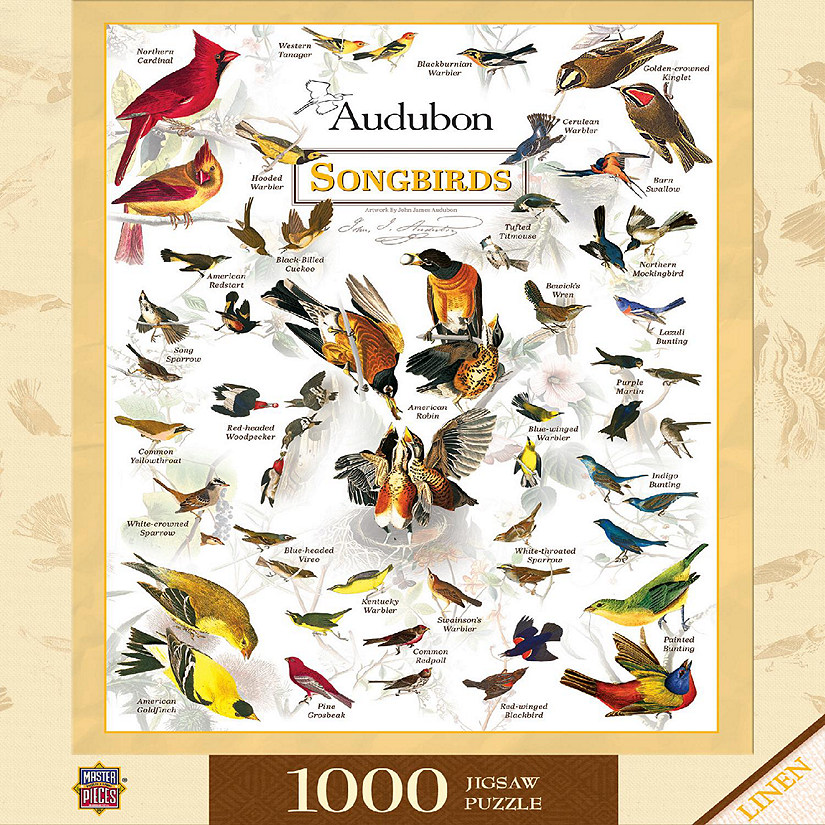 MasterPieces Audubon - Songbirds 1000 Piece Jigsaw Puzzle for Adults Image