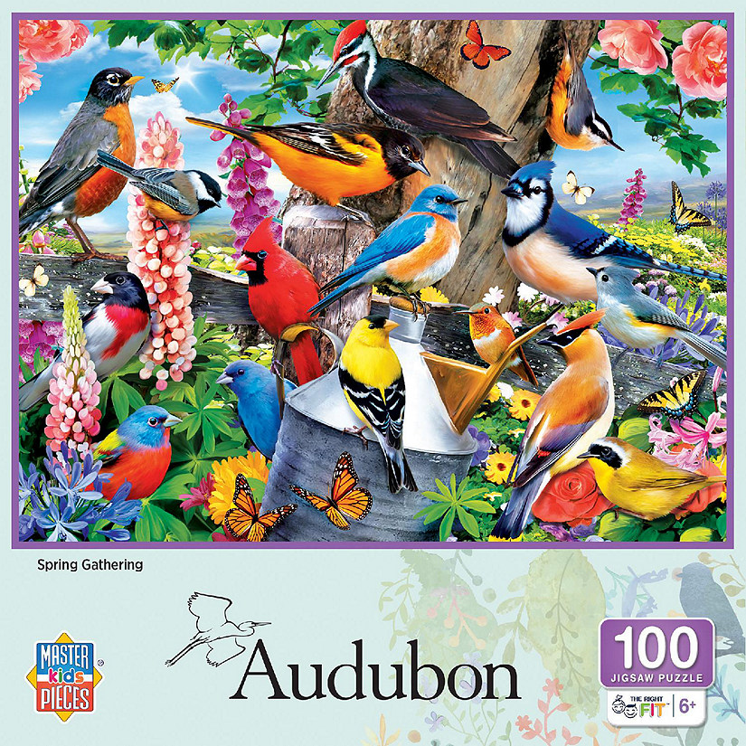 MasterPieces Audubon - Spring Gathering 100 Piece Jigsaw Puzzle Image