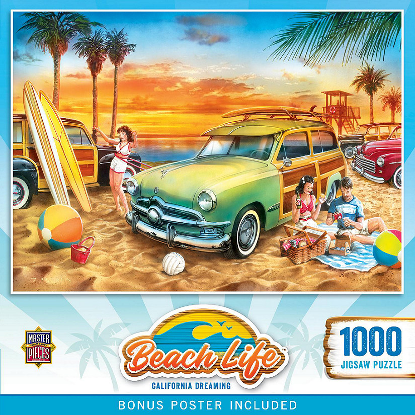 MasterPieces Beach Life - California Dreaming 1000 Piece Jigsaw Puzzle Image