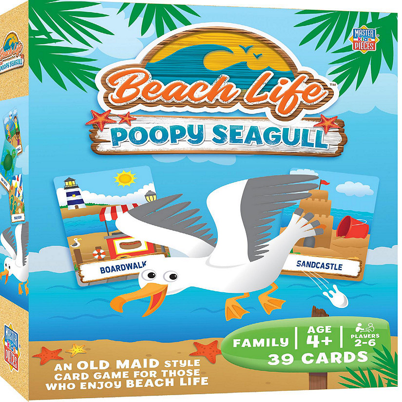 MasterPieces - Beach Life - Poopy Seagull Card Game for Kids Image