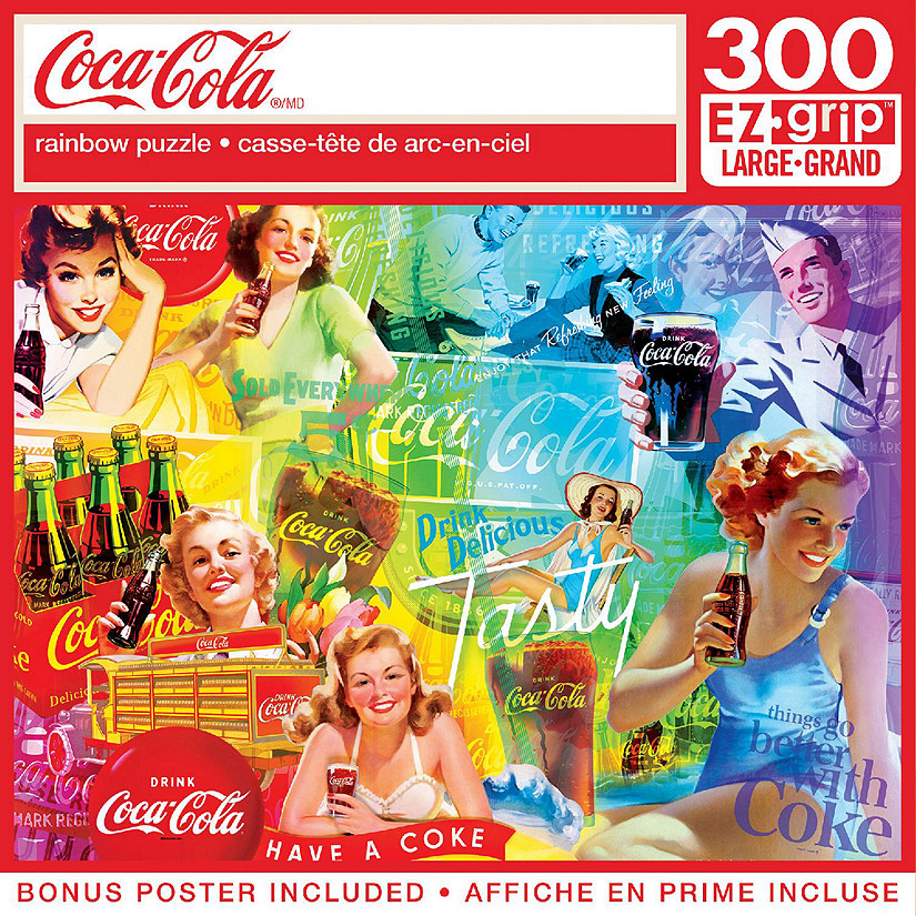 MasterPieces Coca-Cola - Rainbow 300 Piece EZ Grip Jigsaw Puzzle Image