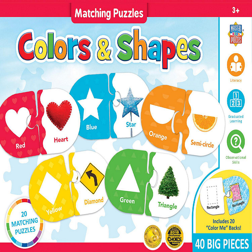 MasterPieces Colors &amp; Shapes - Educational Matching Jigsaw Puzzles Image