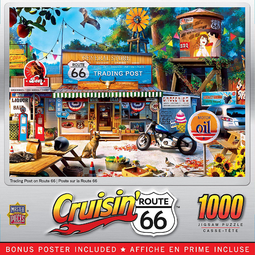 MasterPieces Cruisin' Route 66 - Trading Post on Route 66 1000 Piece Puzzle Image