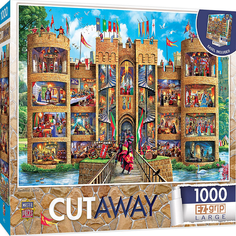 MasterPieces Cutaway Medieval Castle 1000 Piece EZ Grip Jigsaw Puzzle Image