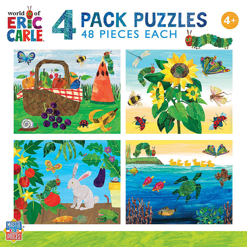 MasterPieces Eric Carle 4-Pack 100 Piece Jigsaw Puzzles for Kids Image