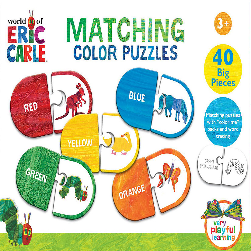 MasterPieces Eric Carle - Matching Color Jigsaw Puzzles for Kids Image